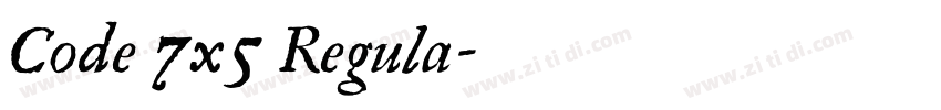Code 7x5 Regula字体转换